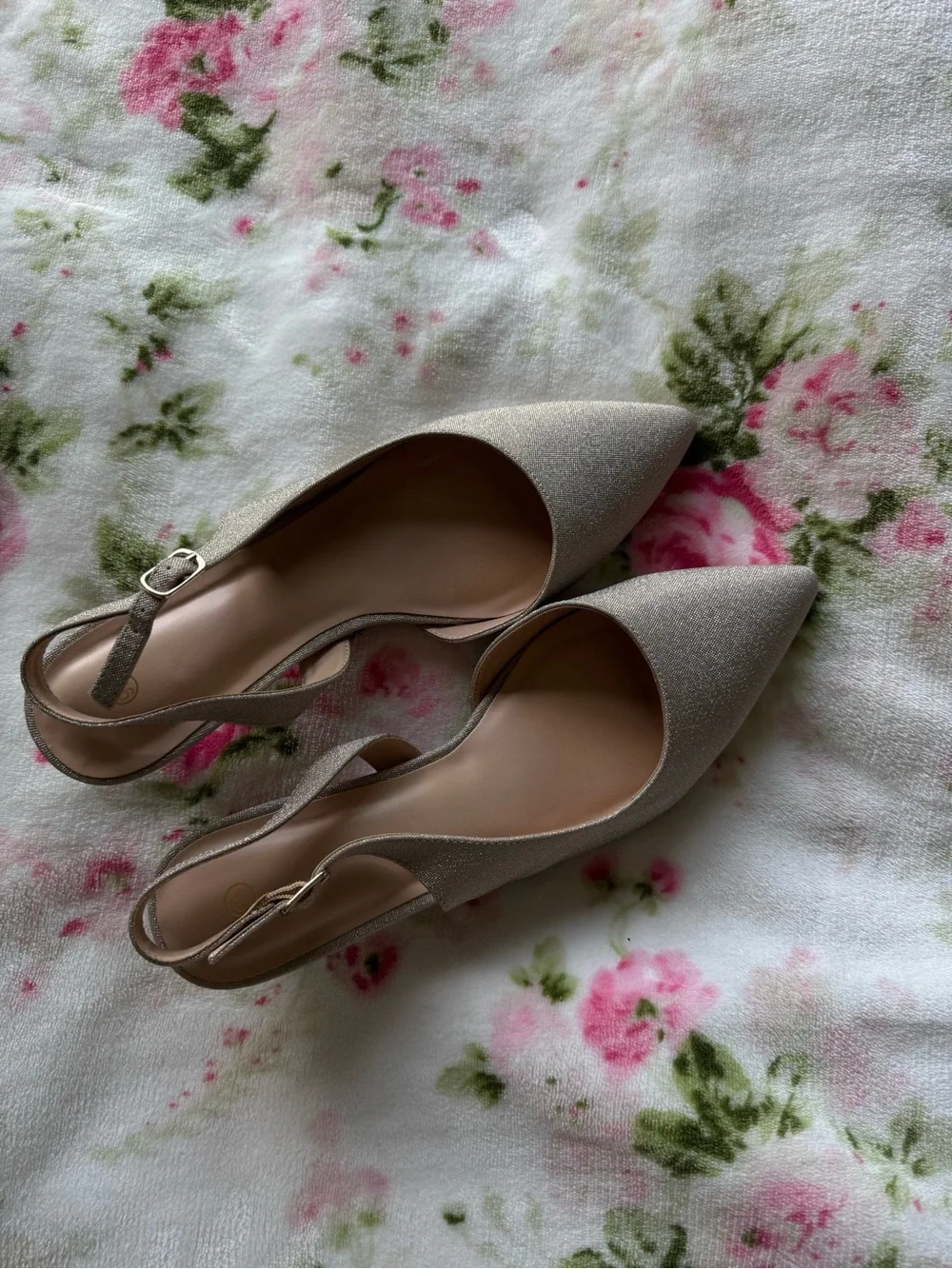 Sparkly Slingback Pointed Heels